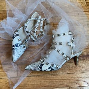 BCBGeneration studded Snake Skin Heels